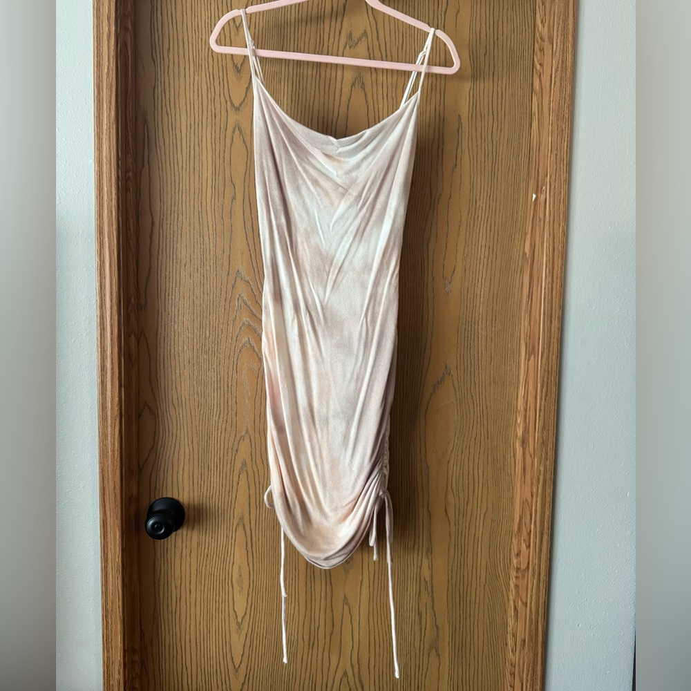 ILLA ILLA Dusty Pink Ruched Mini Dress